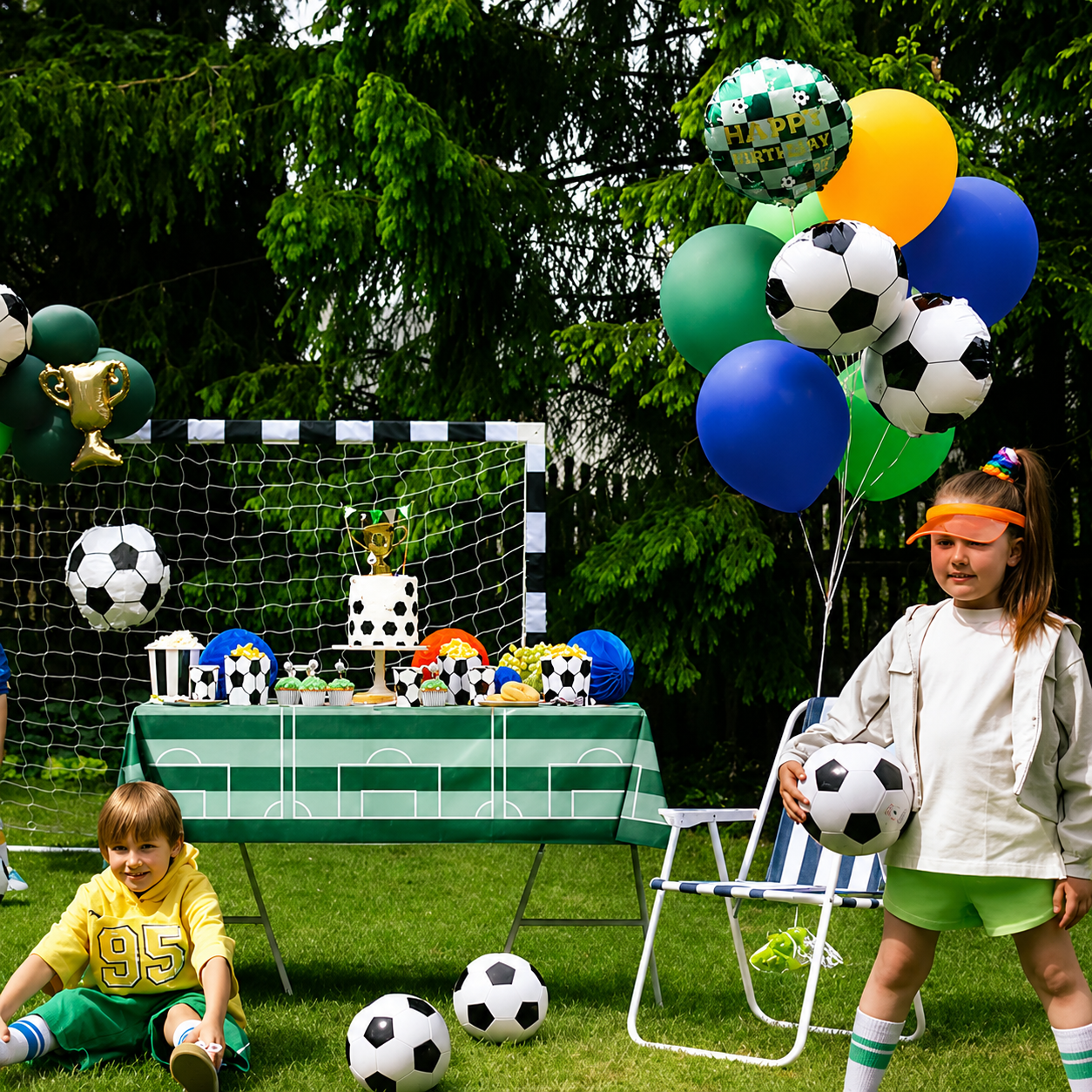 partydeco folieballon voetbal - 35 cm | FB293 | 2