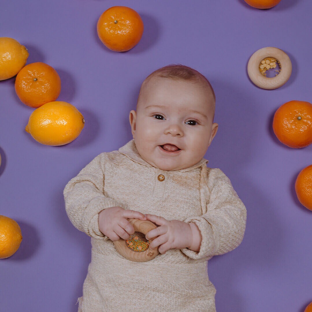 petit boum bijtring en rammelaar donut - wortels | PBSDCAR | 1