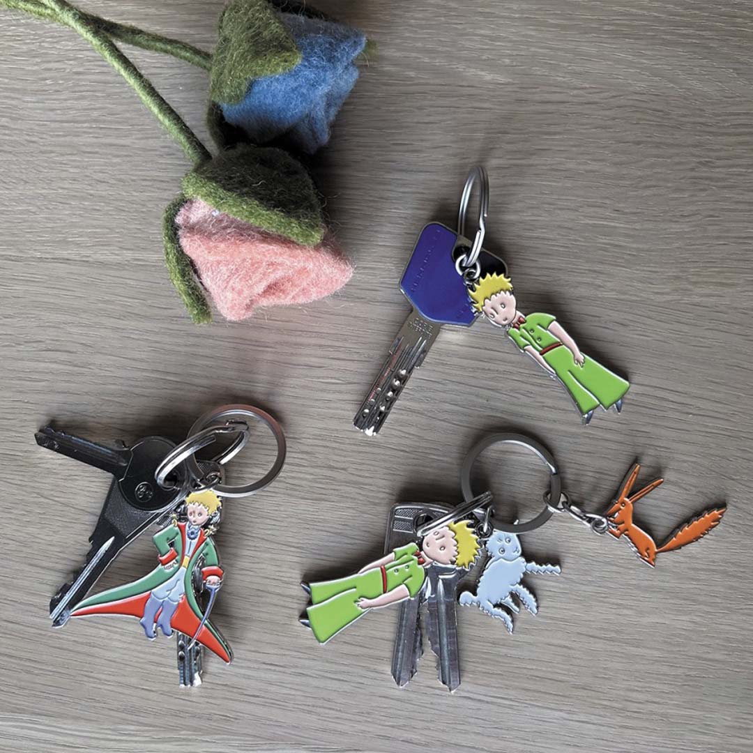 petit jour sleutelhanger de kleine prins met vos en schaap | PP018R | 3