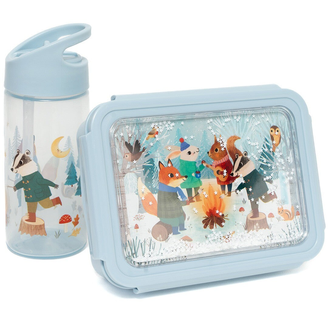 petit monkey drinkfles met rietje - bonfire animals - 380 ml | DB46 | 2