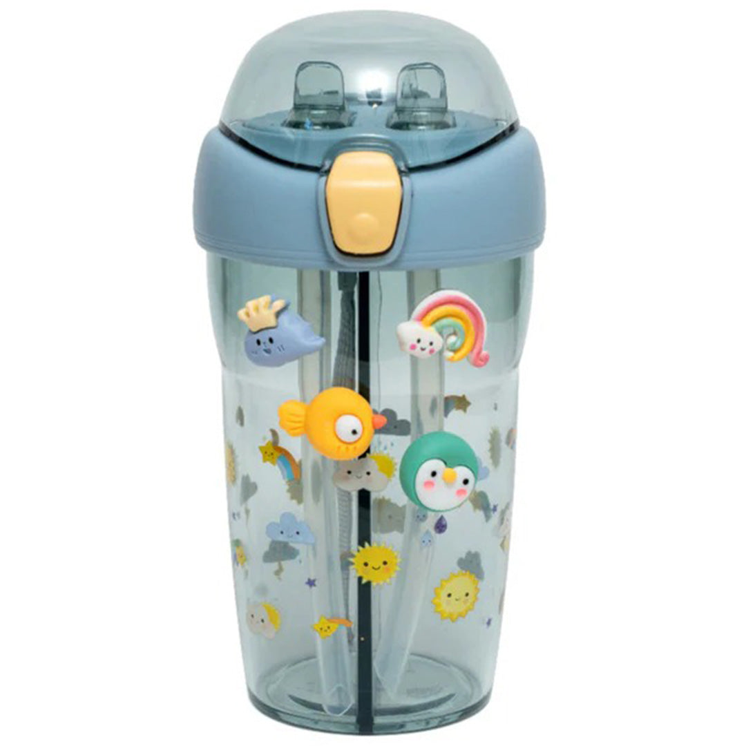 petit monkey dubbele drinkfles sparkling - sky - 430 ml | DB52 | 3