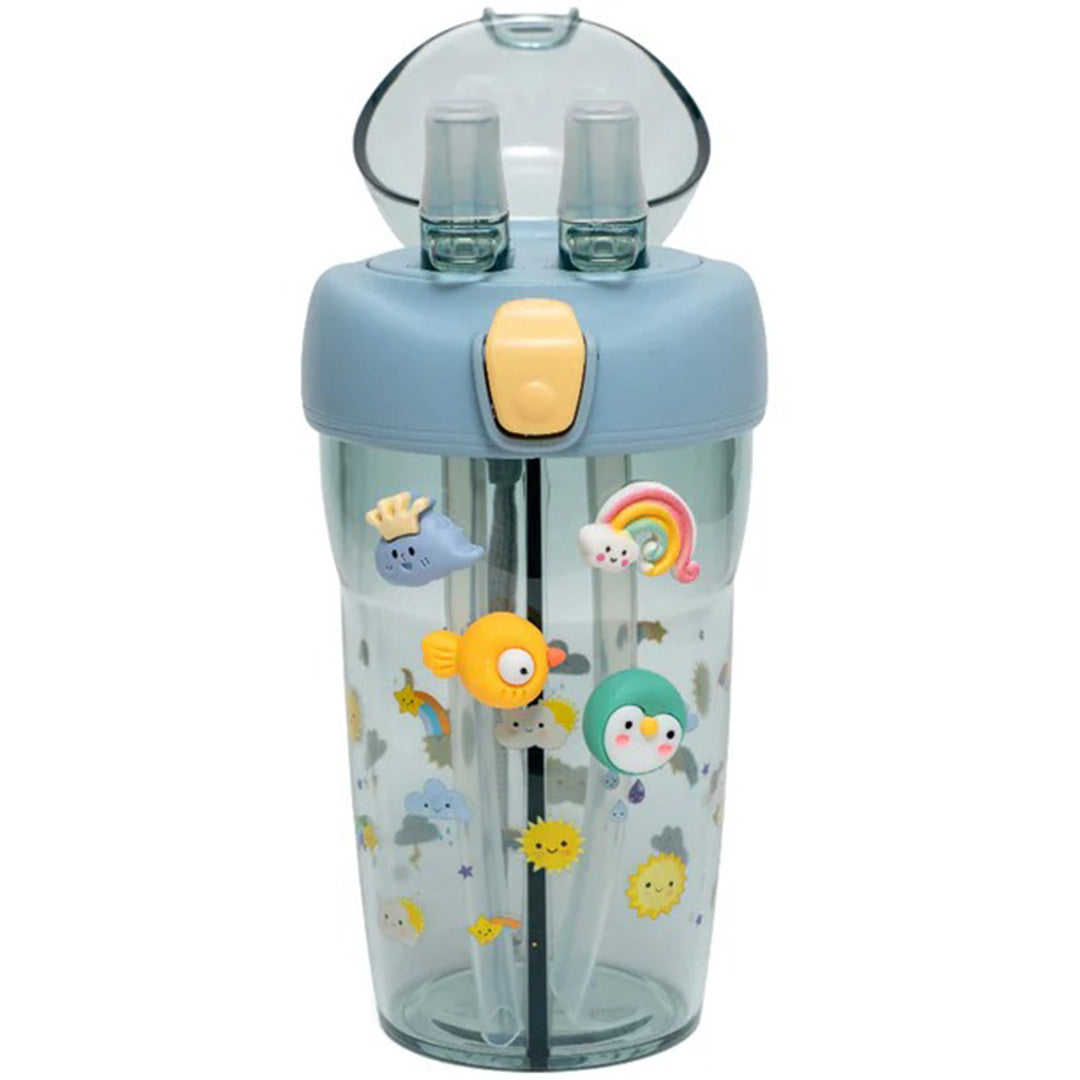 petit monkey dubbele drinkfles sparkling - sky - 430 ml | DB52 | 1
