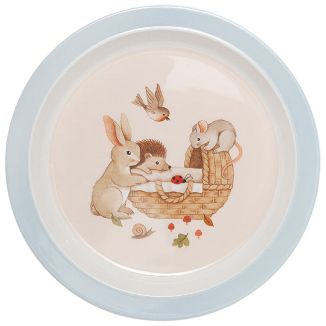 petit monkey melamine kinderbord animal craddle - dove blue | MPB37 | 0