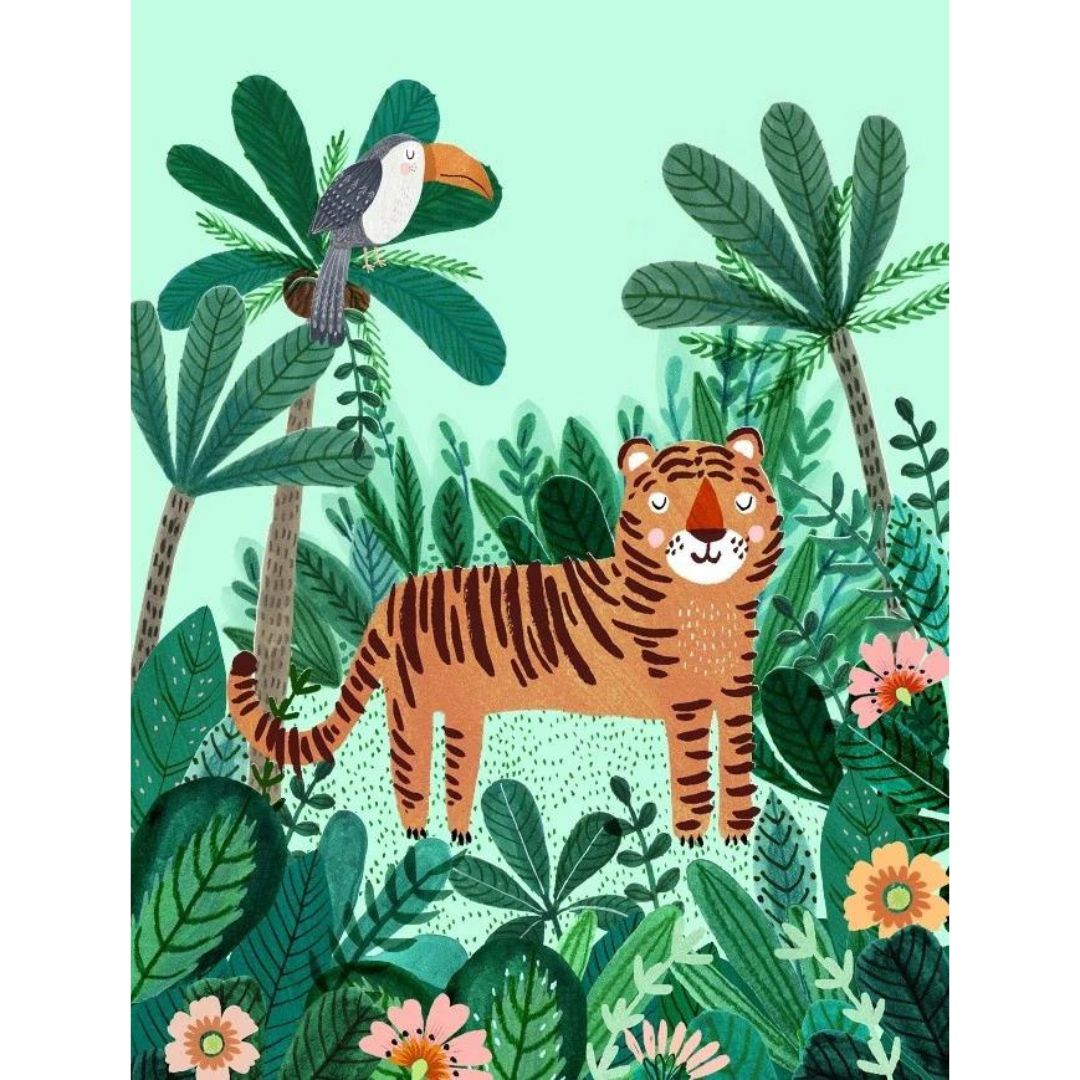 petit monkey poster - tiger    | P42 | 0