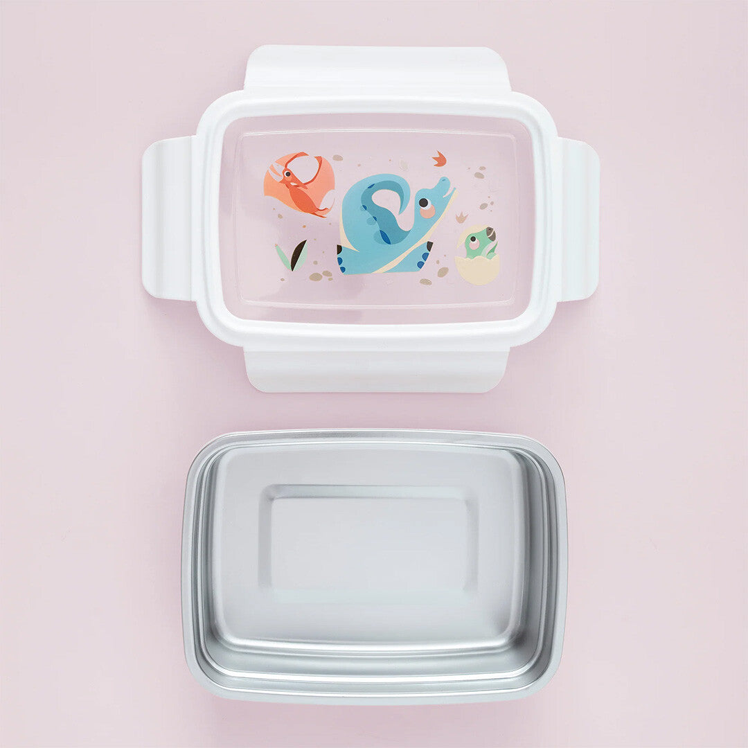 petit monkey rvs broodtrommel bento - dinosaurus | LB46 | 2