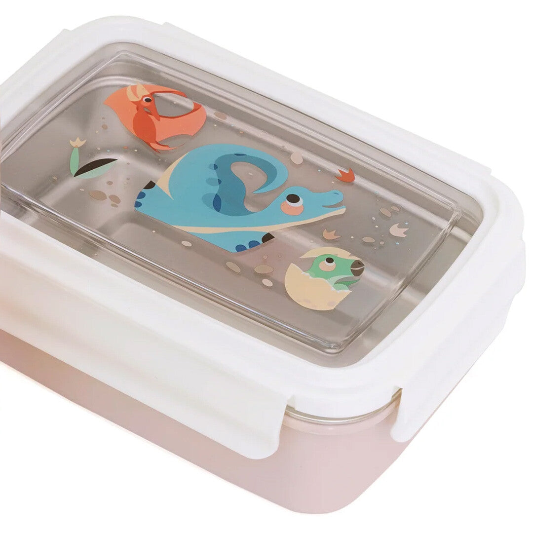 petit monkey rvs broodtrommel bento - dinosaurus | LB46 | 4