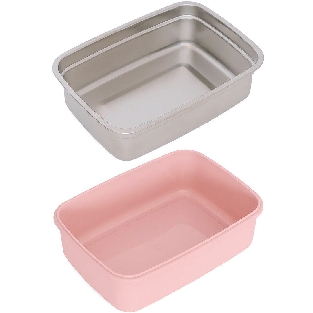 petit monkey rvs broodtrommel bento - luiaard  | LB45 | 5