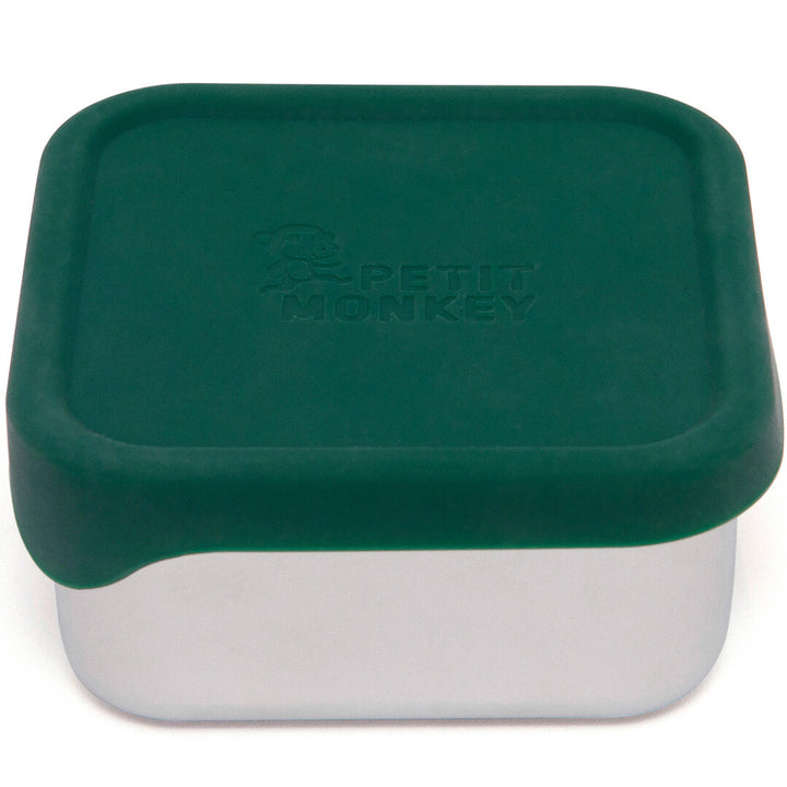 petit monkey rvs snackdoosje mae - pine green | LB41 | 0