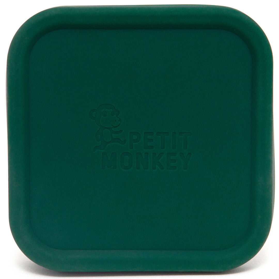 petit monkey rvs snackdoosje mae - pine green | LB41 | 2