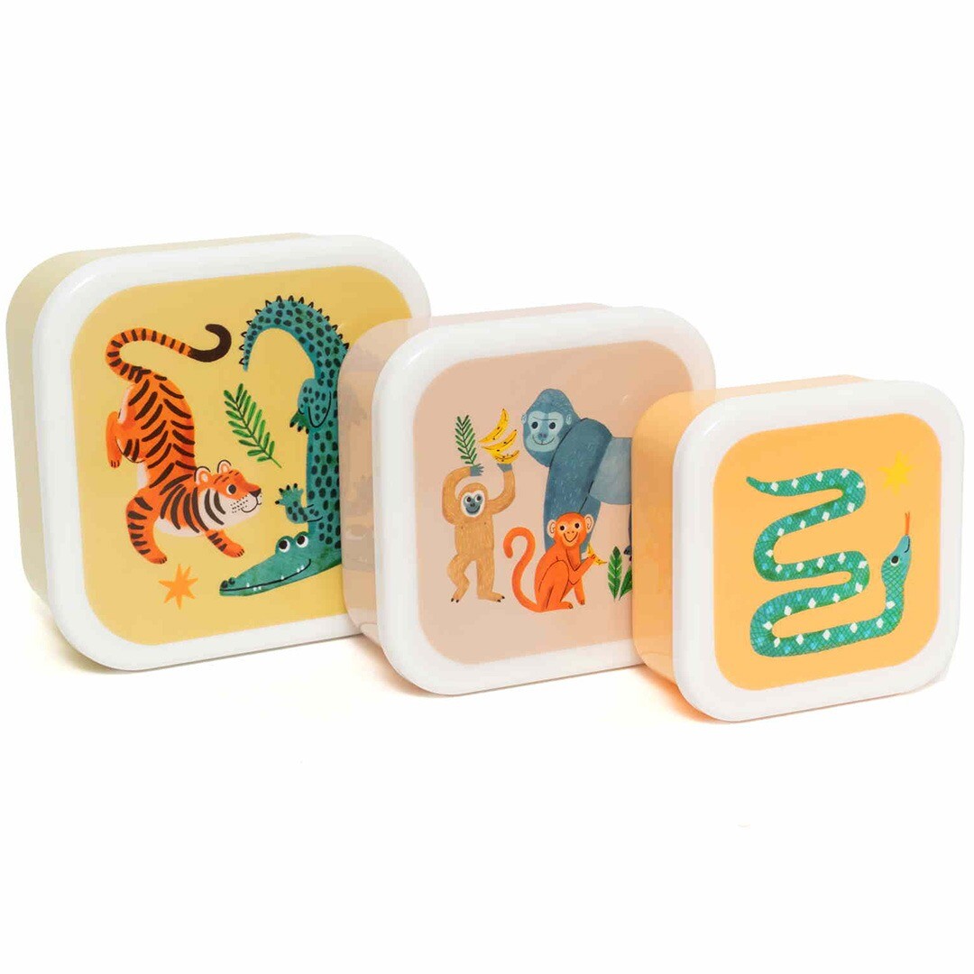 petit monkey snackdoosjes upside down animals - 3st | LB56 | 0