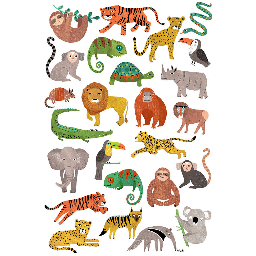 petit monkey tattoos jungle animals | TT04 | 1