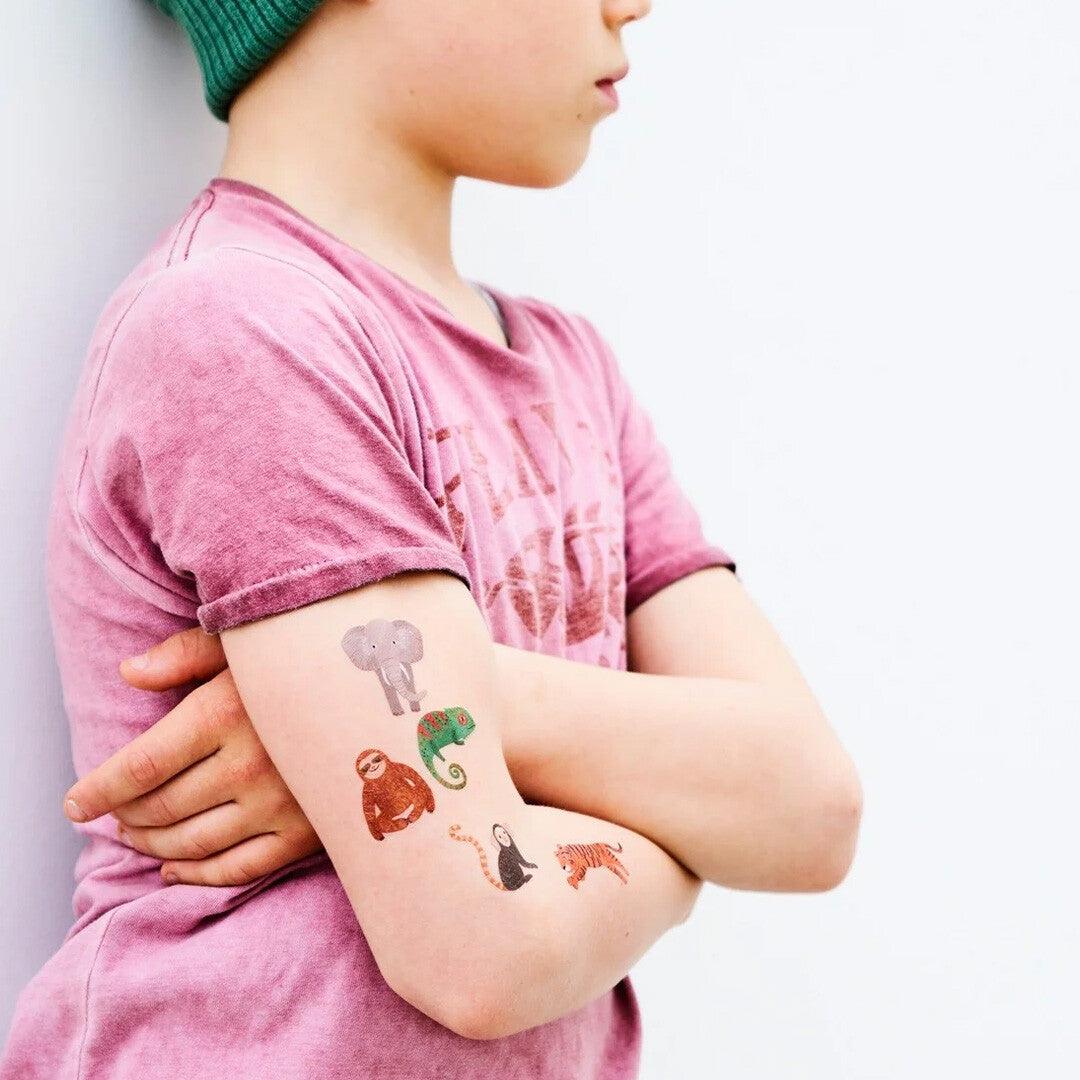 petit monkey tattoos jungle animals | TT04 | 3
