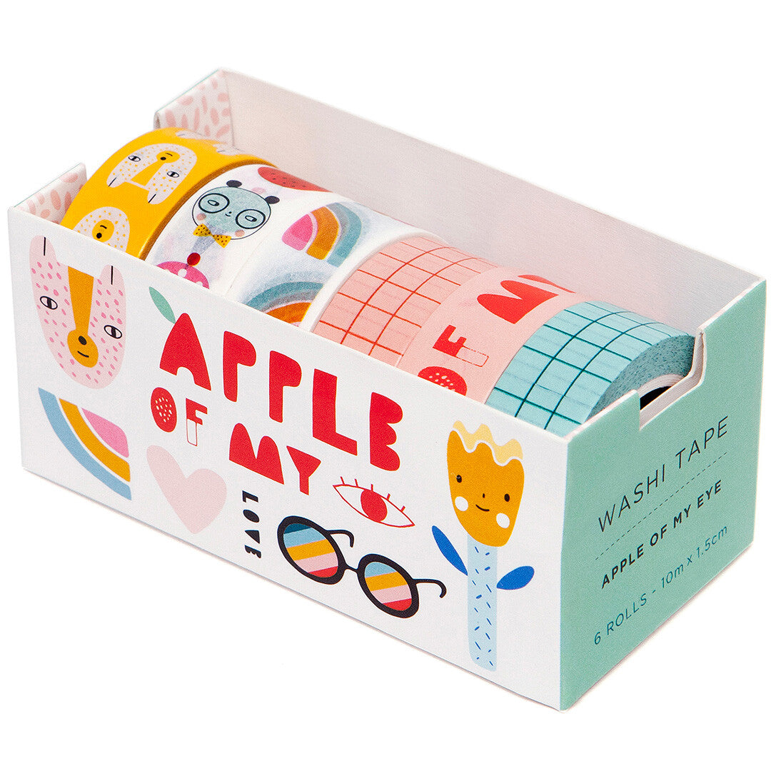 petit monkey washi tape apple of my eye - 6st | WT01 | 0