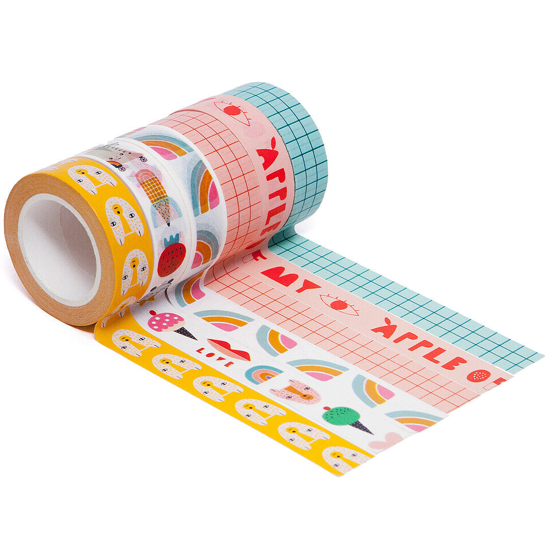 petit monkey washi tape apple of my eye - 6st | WT01 | 1