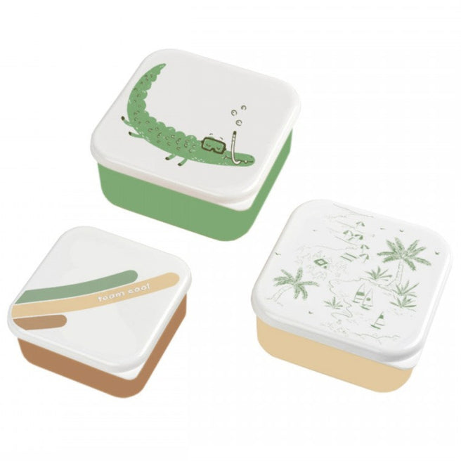 petit jour snackdoosjes krokodillen - 3st | LC994T | 0