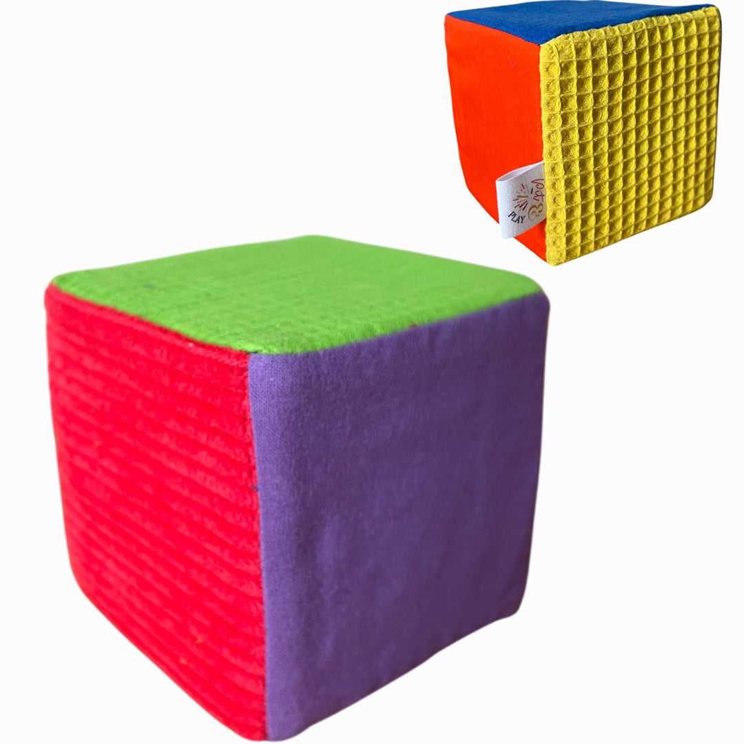 pit and play dobbelsteen regenboog - fel groen | 6152754325374 | 0