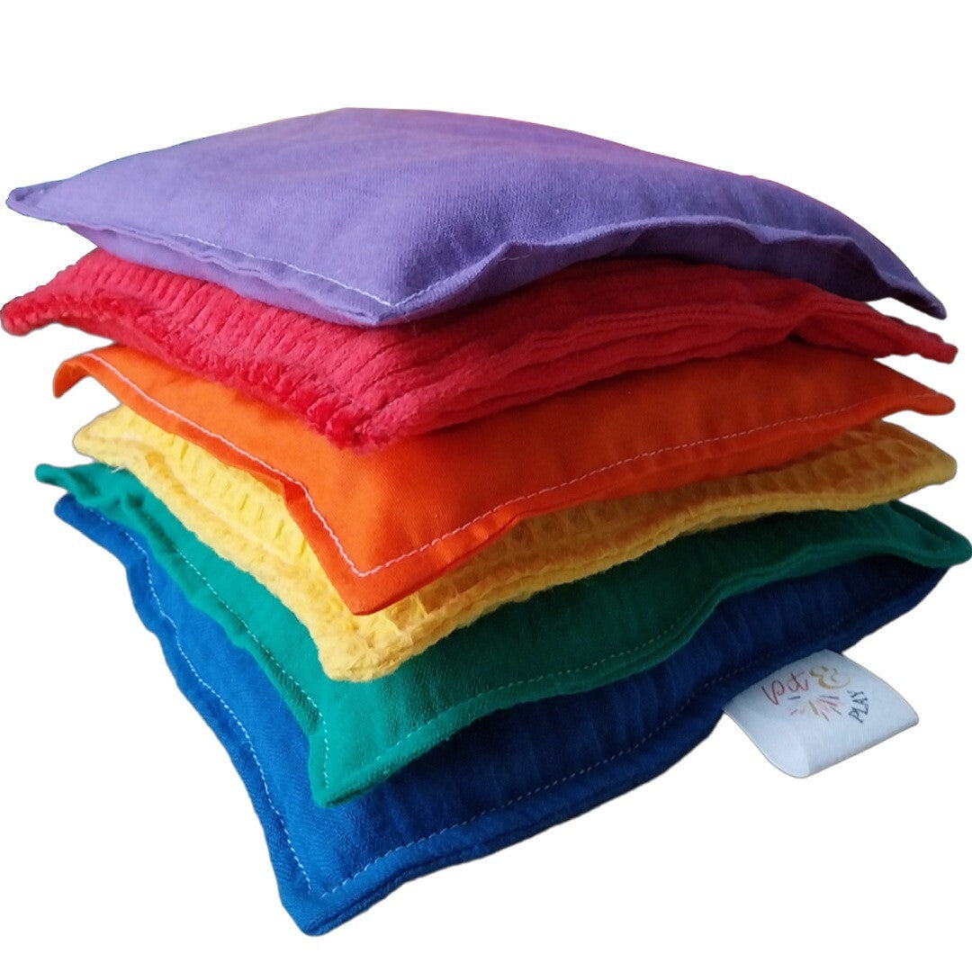 pit and play pittenzakken - regenboog - 6st