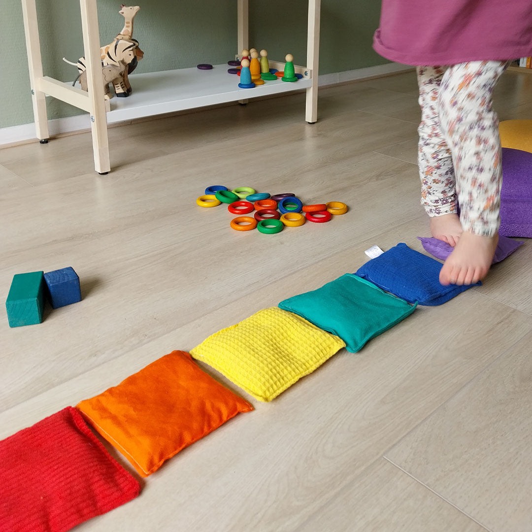 pit and play pittenzakken - regenboog - 6st | 6150825570562 | 2