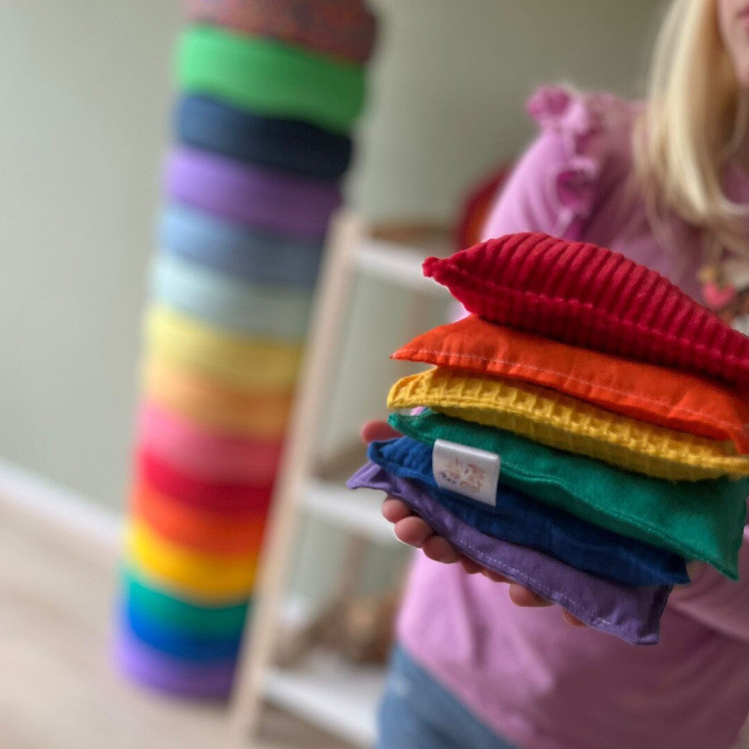 pit and play pittenzakken - regenboog lichtgroen - 6st | 6150826013051 | 2