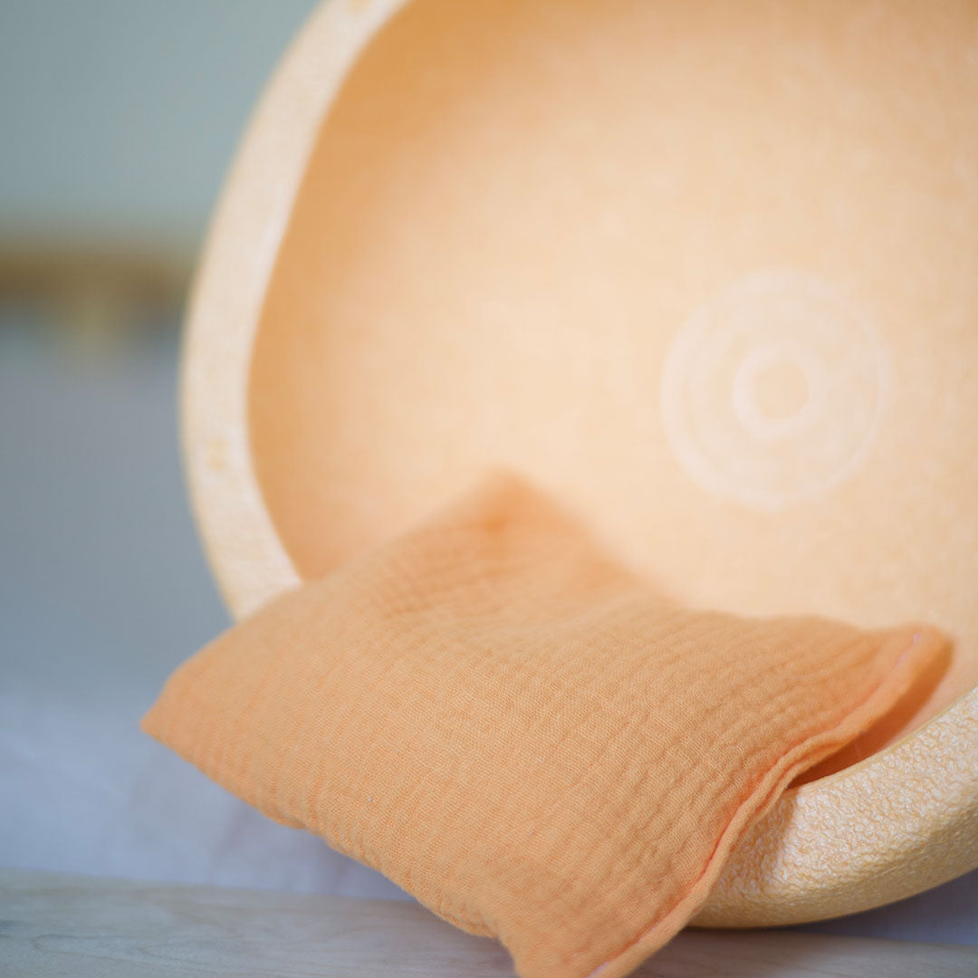 pit and play pittenzakje velvet - pastel oranje | 6152736390307 | 12