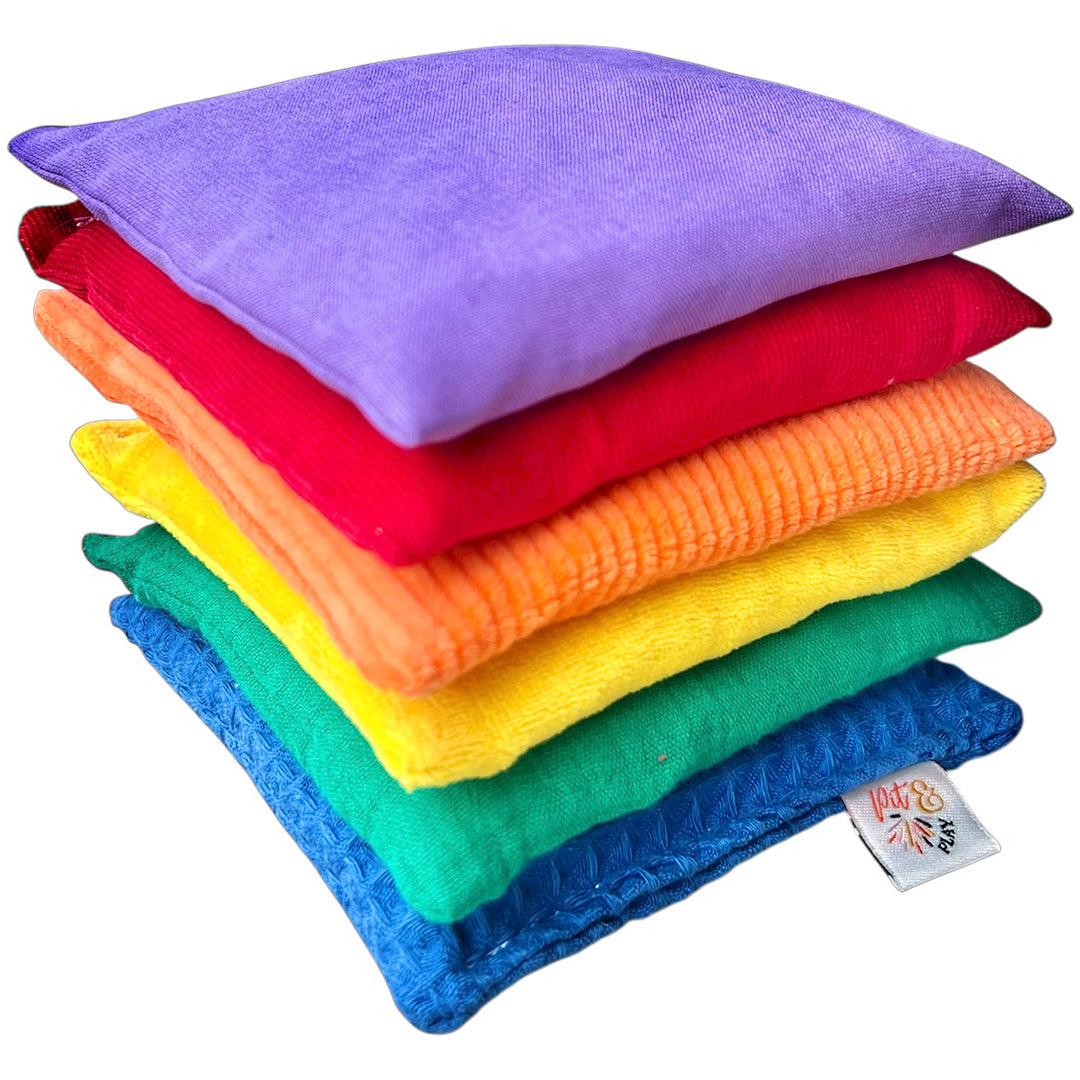 pit and play pittenzakken - regenboog - 6st
