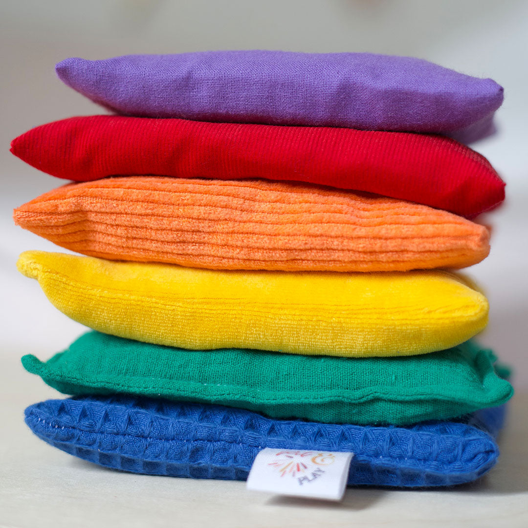 pit and play pittenzakken - regenboog - 6st | 6150825570562 | 3