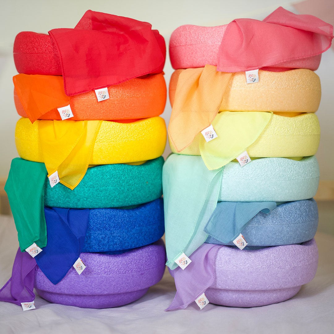 pit and play speeldoek pastel - blauw - 75x75 cm | 6154122718757 | 6