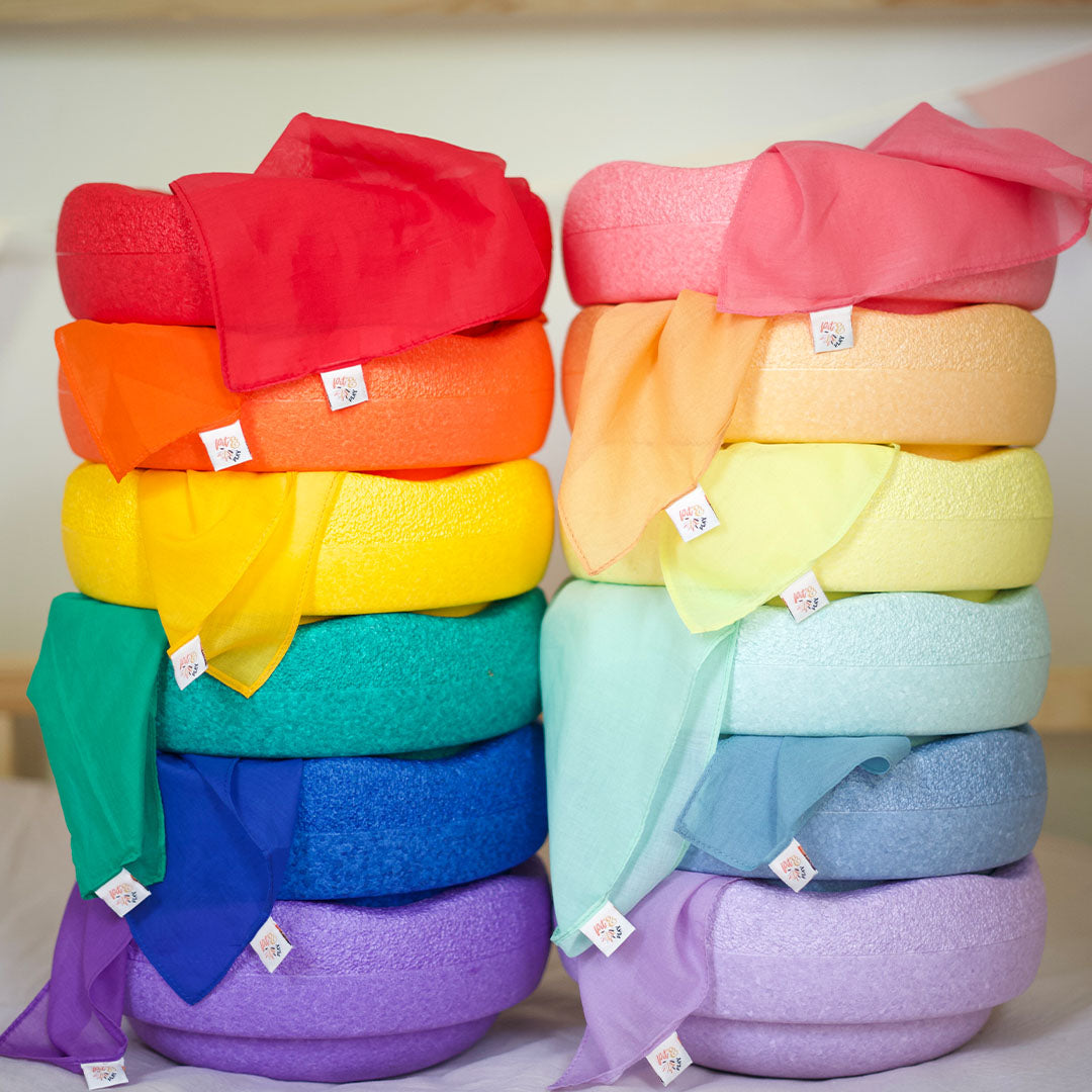 pit and play speeldoek pastel - geel - 48x48 cm | 6154113684658 | 2