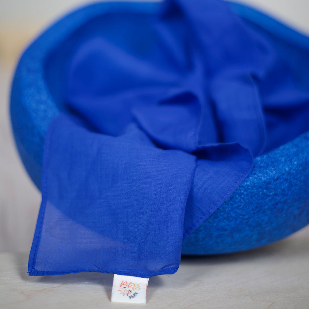 pit and play speeldoek regenboog - blauw - 48x48 cm | 6154112514598 | 0