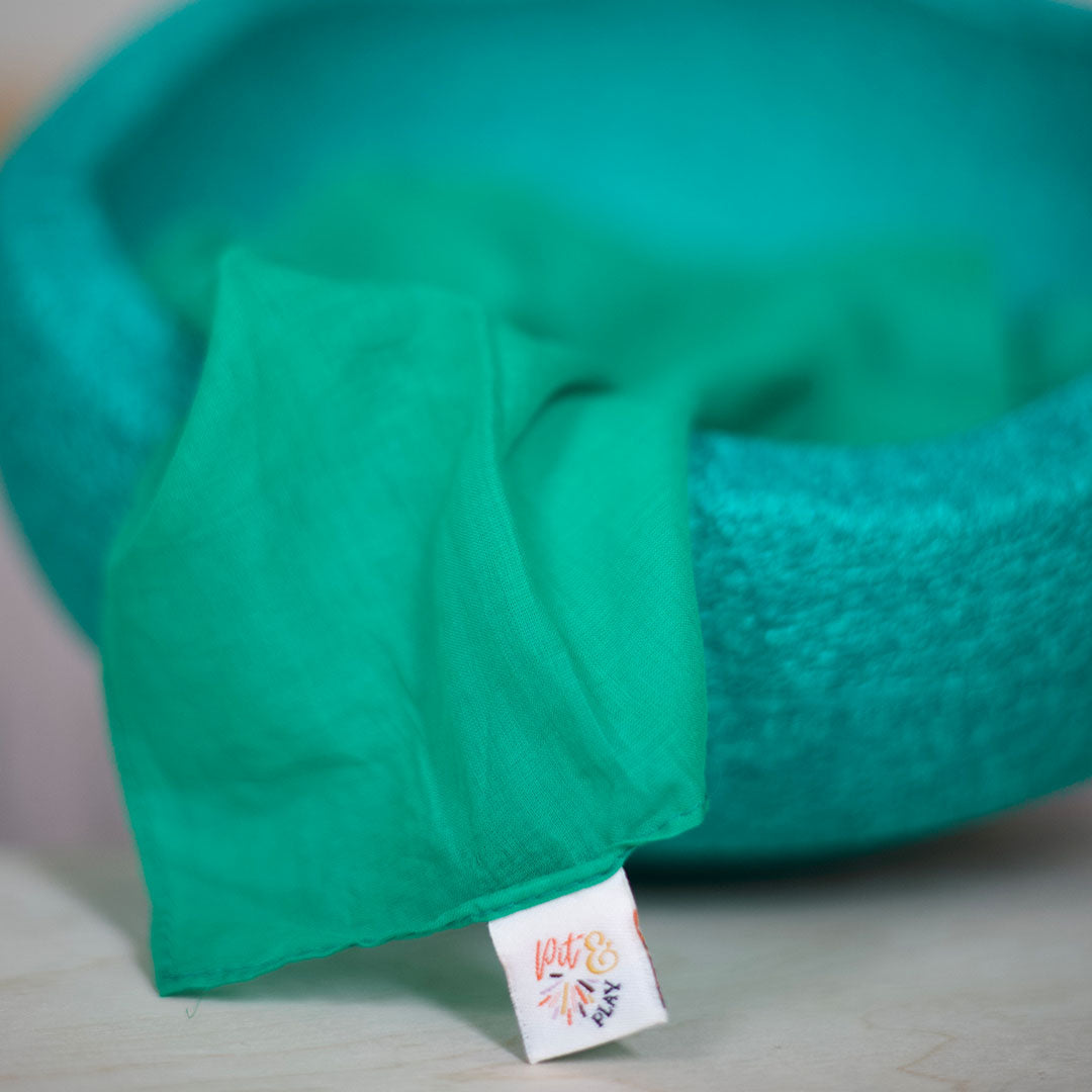 pit and play speeldoek regenboog - groen - 48x48 cm | 6154112065045 | 0