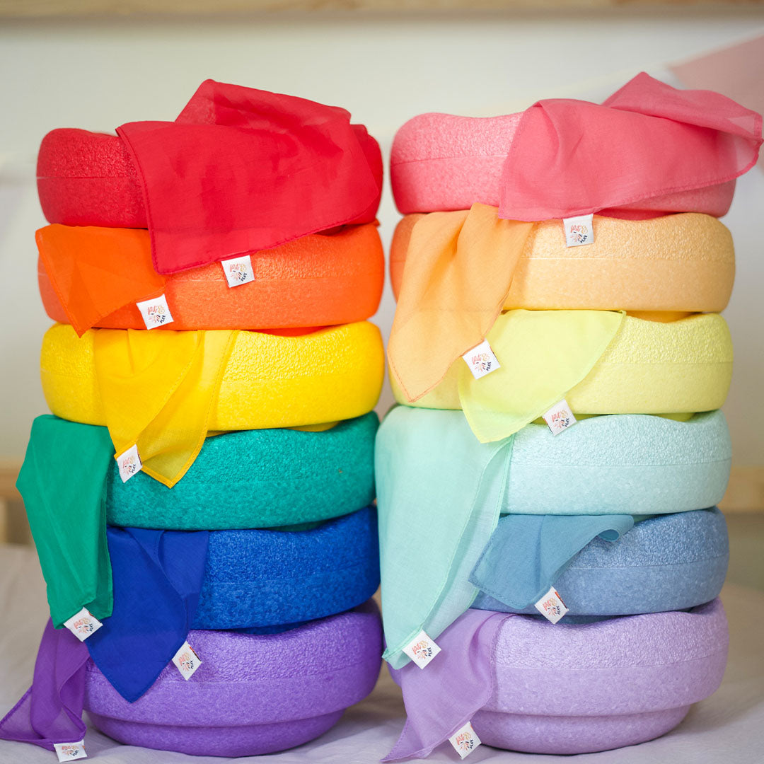 pit and play speeldoek regenboog - groen - 48x48 cm | 6154112065045 | 4