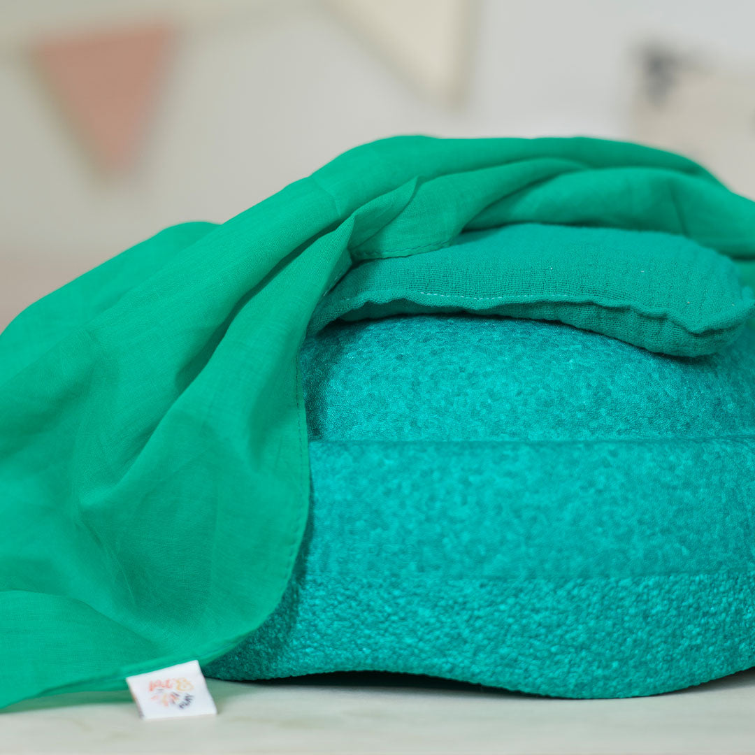 pit and play speeldoek regenboog - groen - 75x75 cm | 6154119840836 | 3