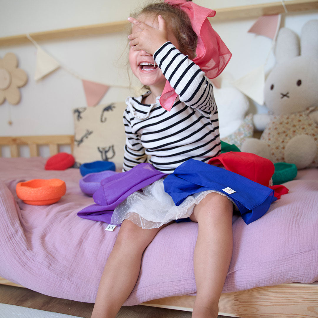 pit and play speeldoek regenboog - paars - 48x48 cm | 6154111039078 | 08