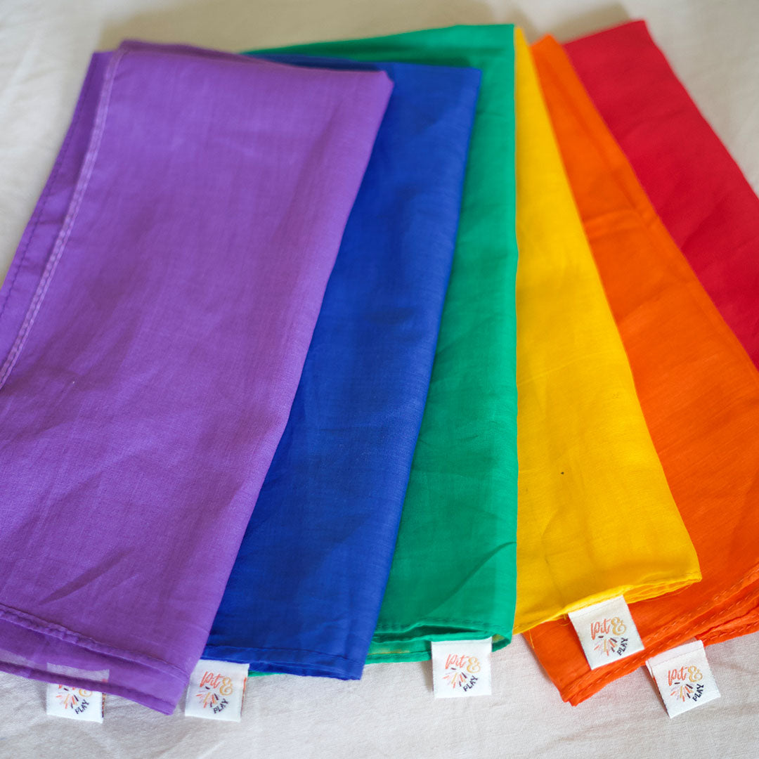 pit and play speeldoek regenboog - paars - 75x75 cm | 6154119613652 | 3