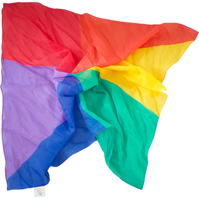 pit and play speeldoek regenboog colorblock - 120x120 cm | PC-57 | 