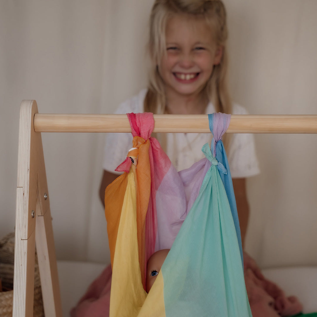 pit and play speeldoek regenboog colorblock - 120x120 cm | PC-57 | 6