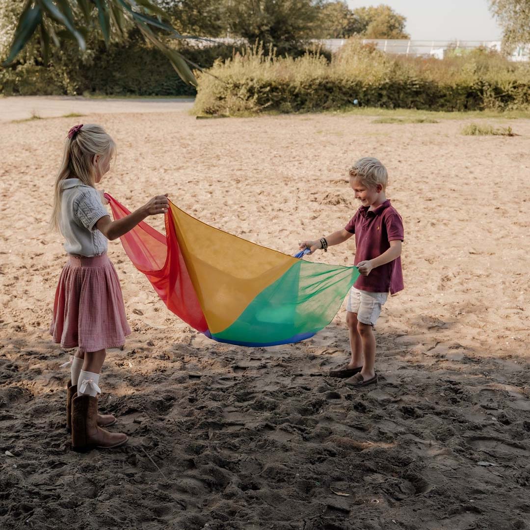 pit and play speeldoek regenboog colorblock - 120x120 cm | PC-57 | 5