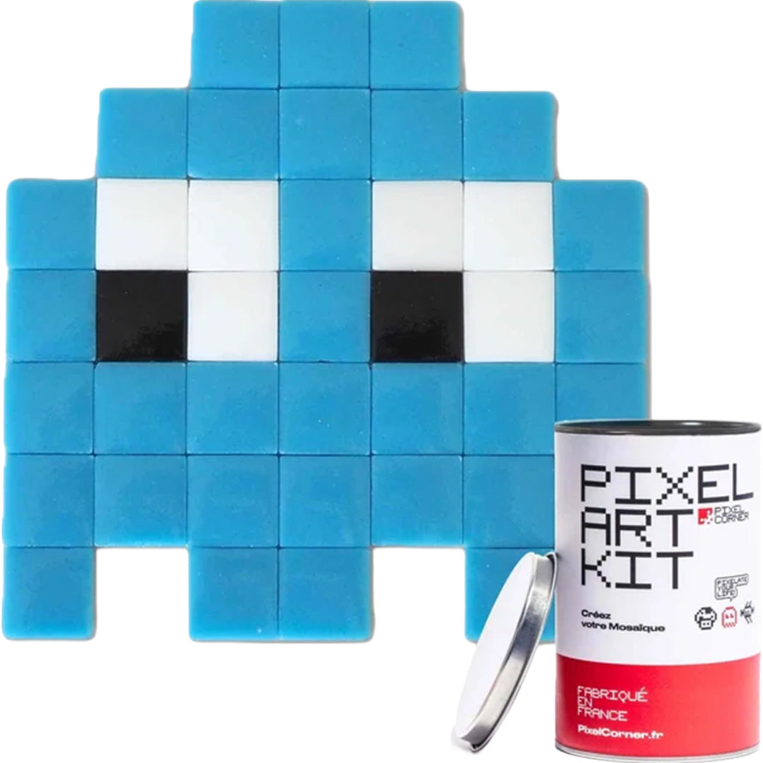 pixel corner mozaïek knutselset - the gloomie - lichtblauw