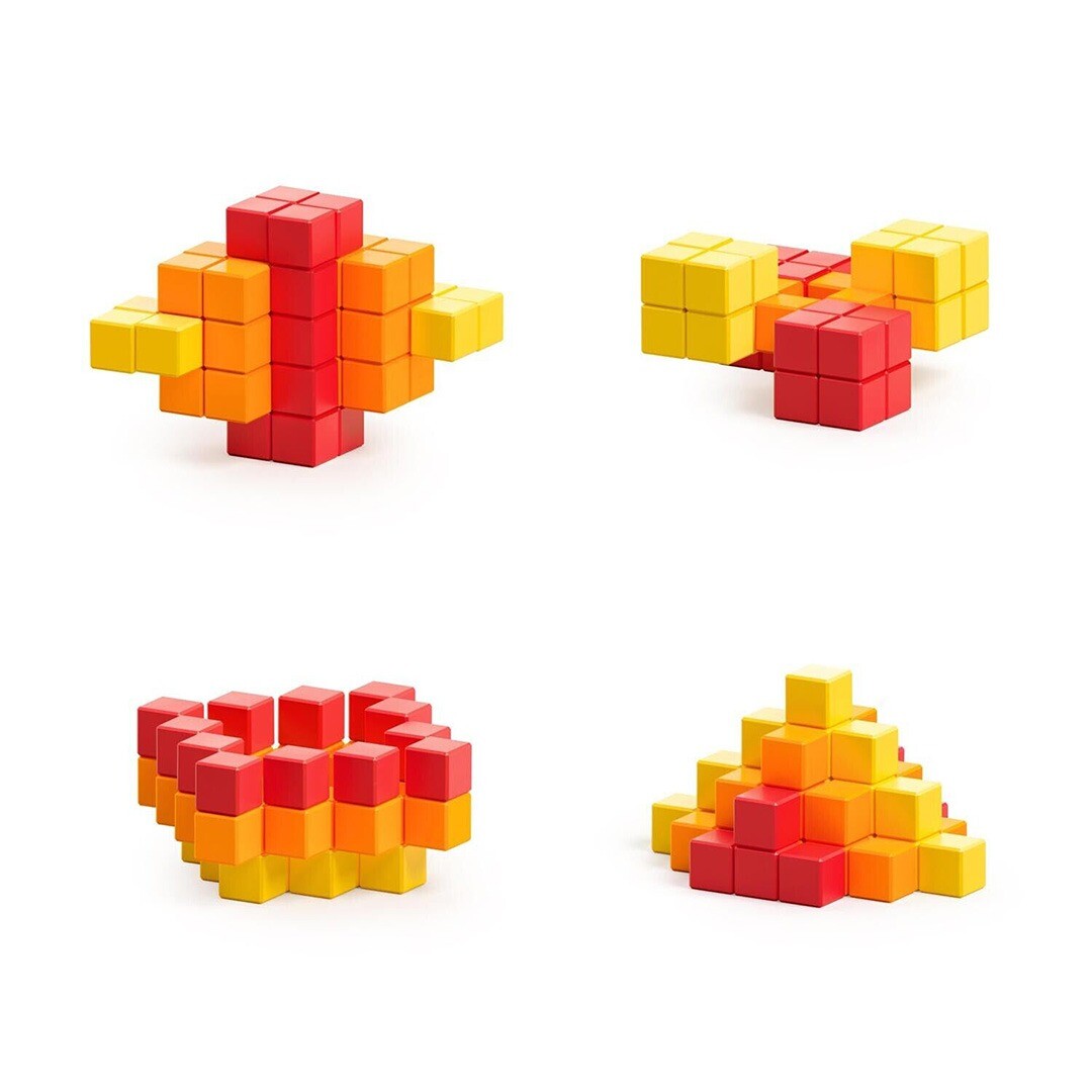 pixio magnetische blokjes abstract lava - 60st | 20208 | 1