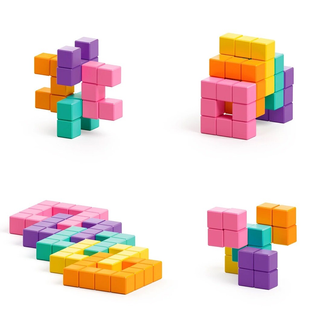 pixio magnetische blokjes abstract neon - 60st | 20203 | 1