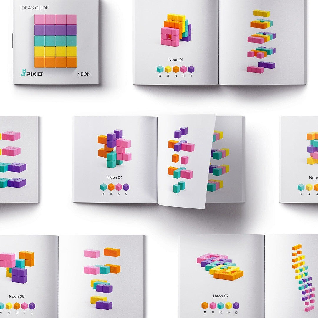 pixio magnetische blokjes abstract neon - 60st | 20203 | 2