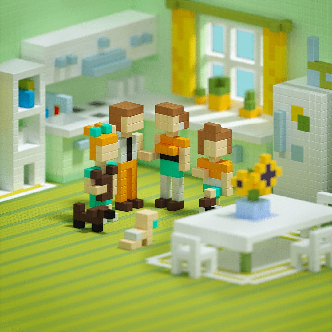 pixio magnetische blokjes happy family - 88st | 30103 | 1