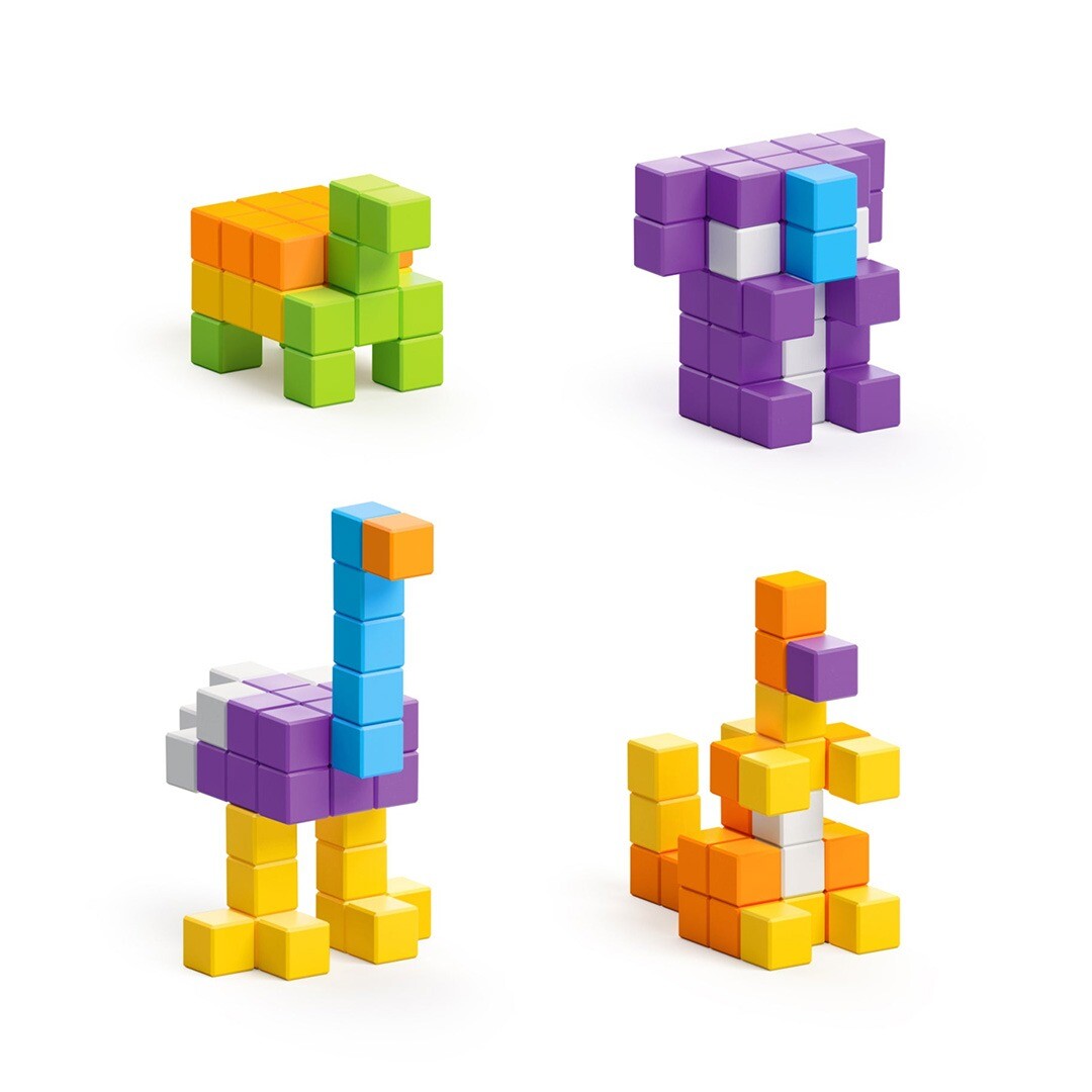pixio magnetische blokjes mini safari - 137st | 40104 | 1