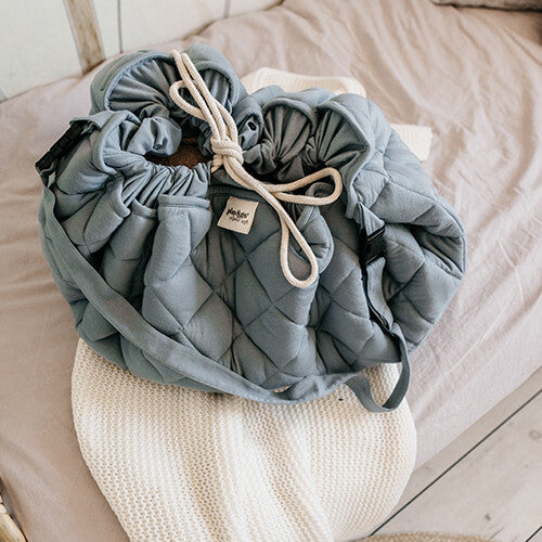 play&go soft baby speelkleed en reistas organic - dusty blue | 4897095301329 | 5