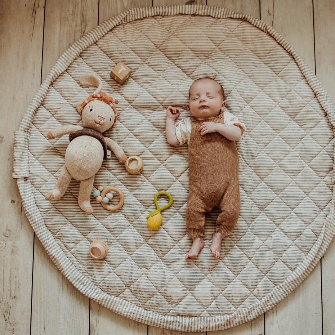 play&go soft baby speelkleed en reistas organic - stripes blue | 4895250601352 | 1
