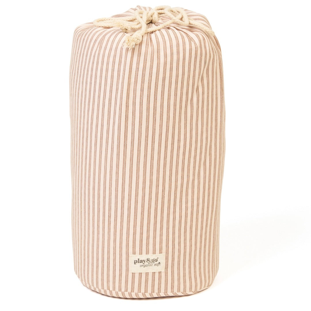 play&go soft baby speelkleed en reistas organic - stripes brown | 4895250601345 | 5