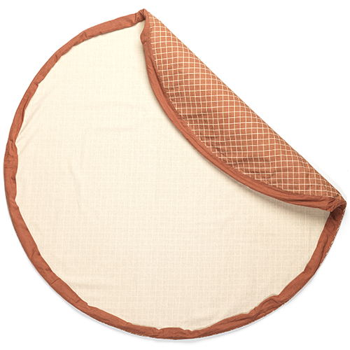 play&go speelkleed en opbergzak organic - grid brown | 4897095301558 | 2