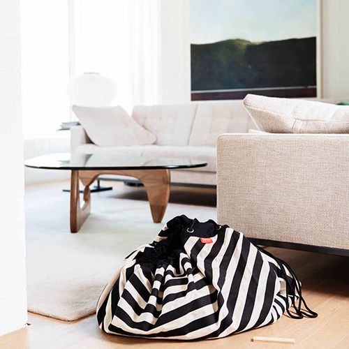play&go speelkleed en opbergzak strepen zwart | 4897095300308 | 4
