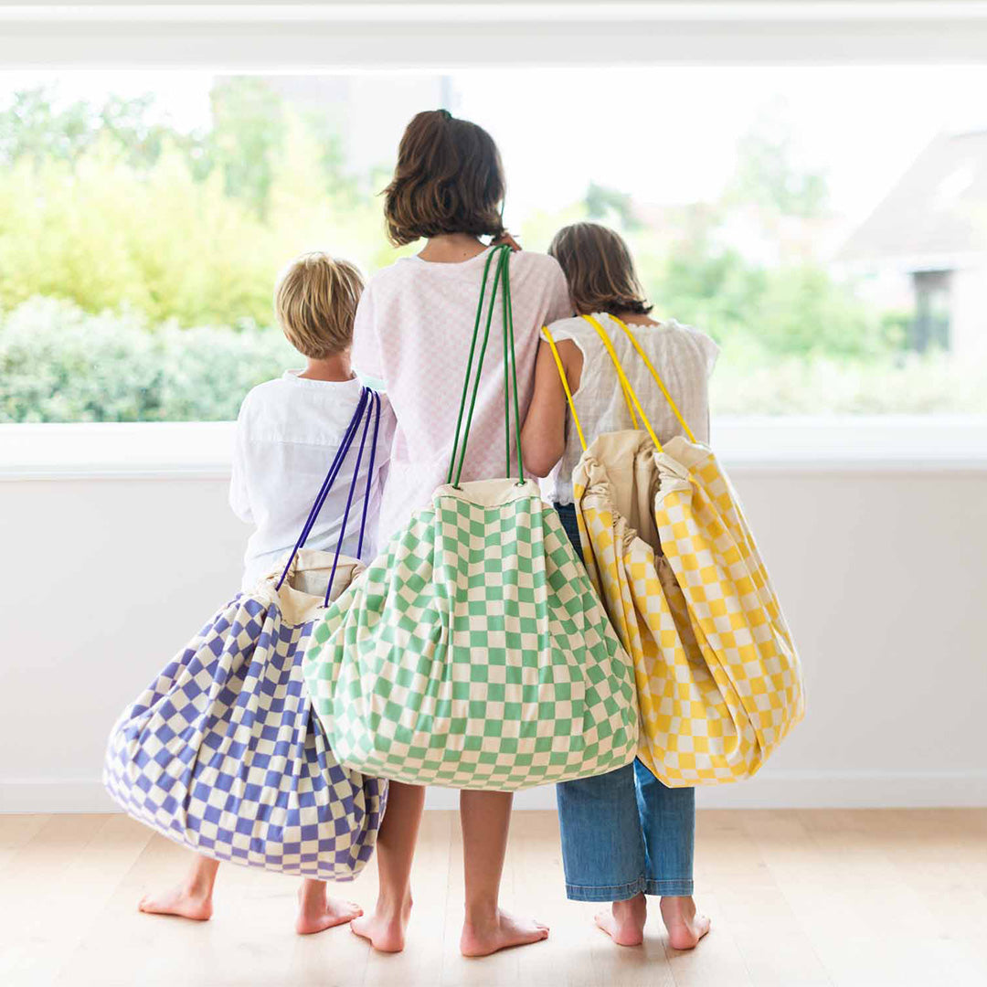 play&go speelkleed en opbergzak - vichy purple | 4895250600850 | 2