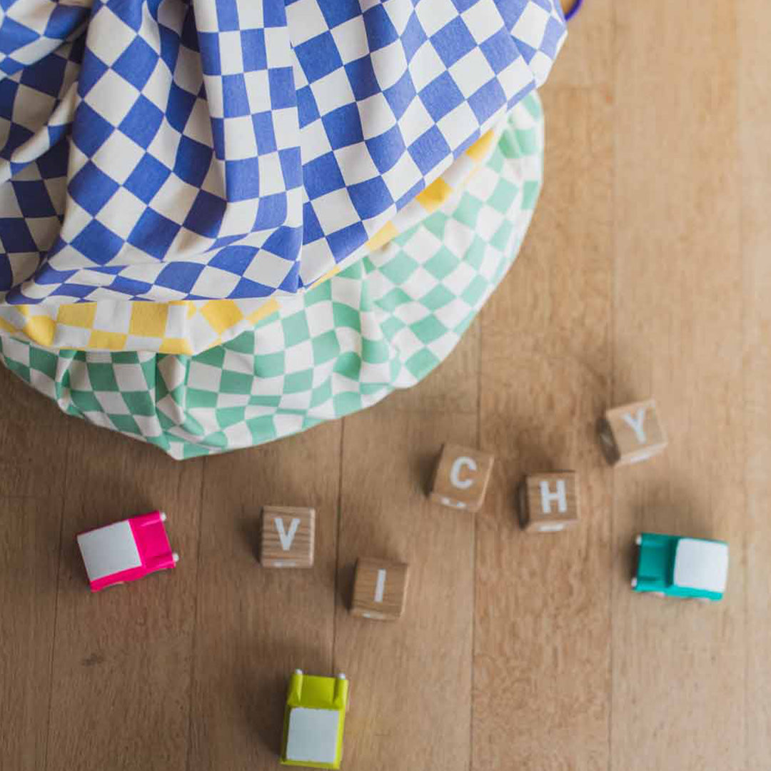 play&go speelkleed en opbergzak - vichy purple | 4895250600850 | 3